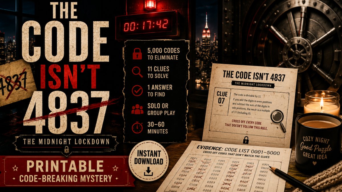 Cozy Saturday Night at Home: Printable Elimination Puzzle for Logic Puzzle Lovers