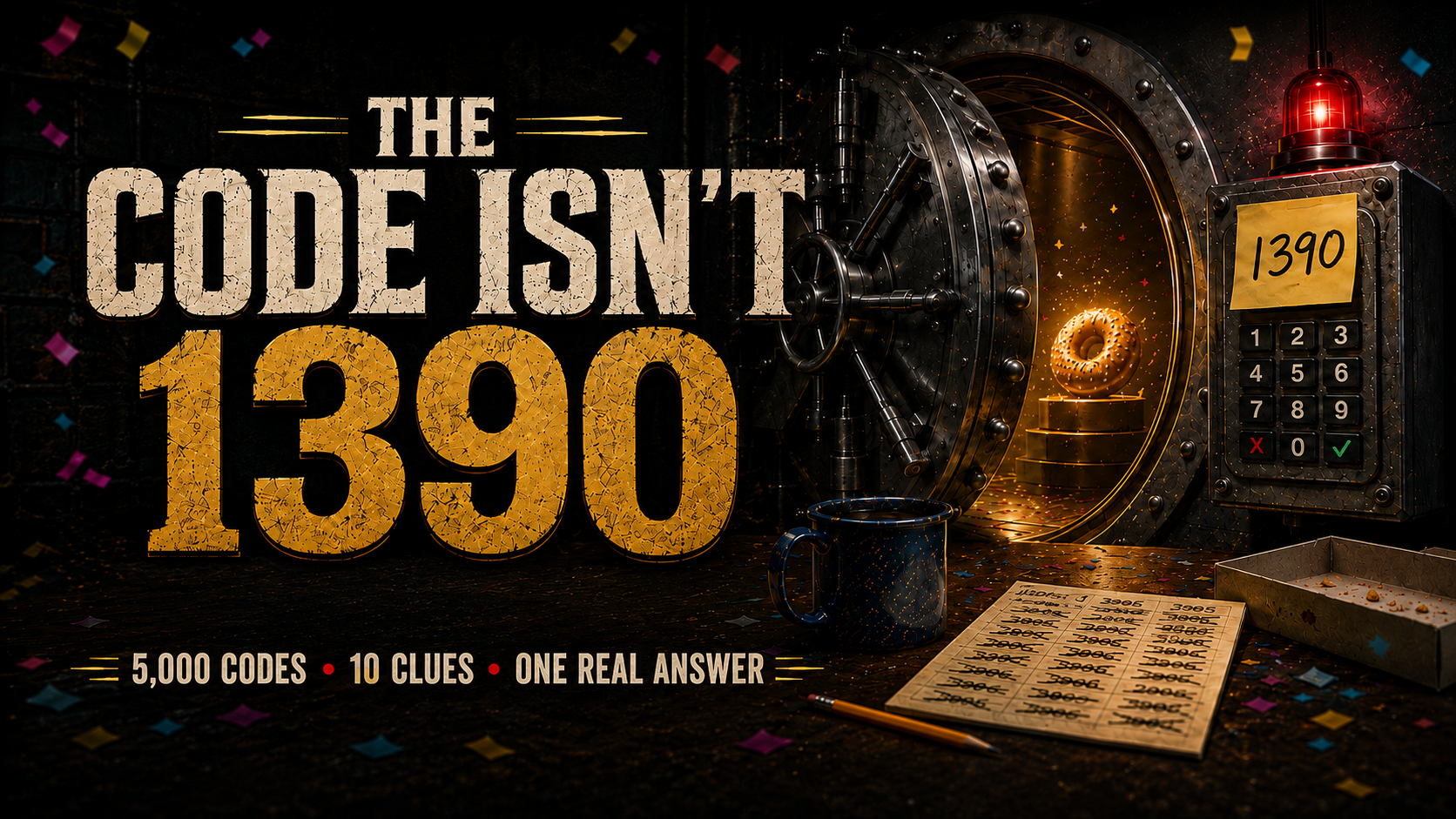 5,000 Codes, 10 Clues, One Real Answer: The Code Isn't 1390