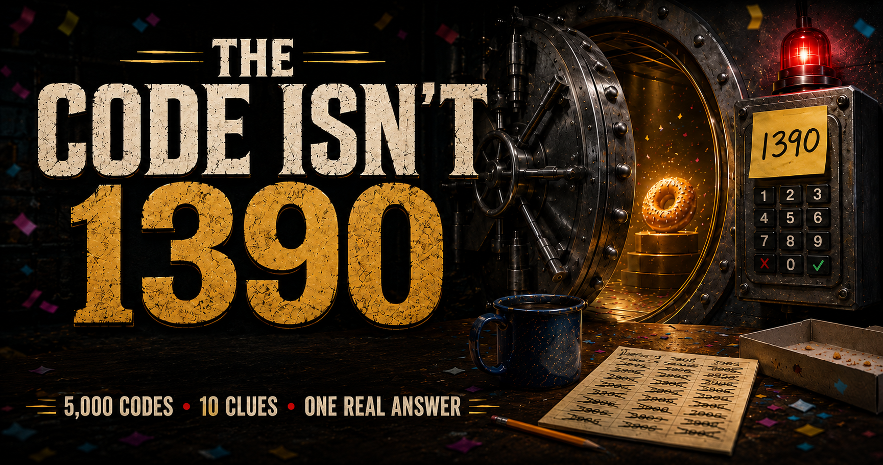 5,000 Codes, 10 Clues, One Real Answer: The Code Isn't 1390